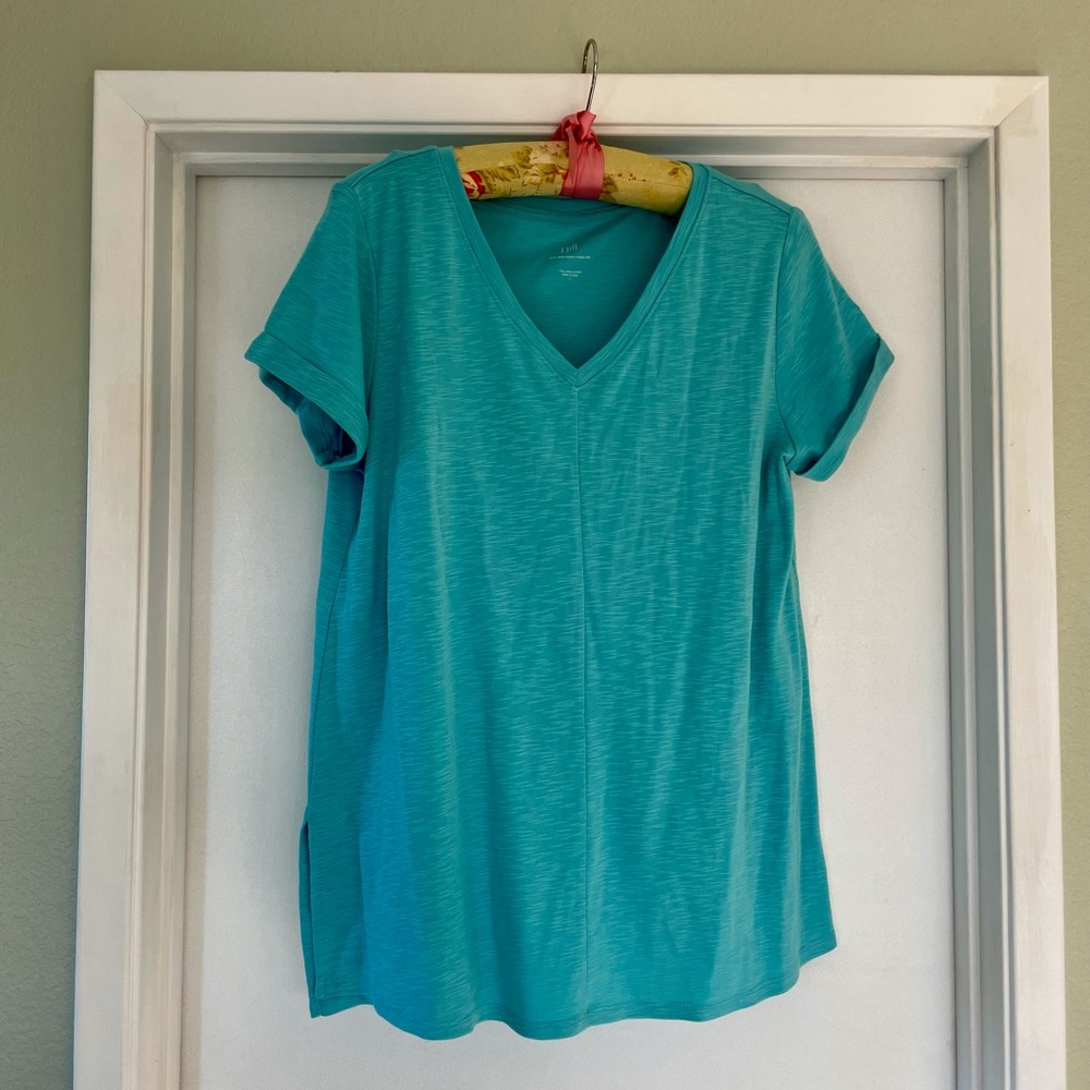 J. Jill Cotton V Neck Tee